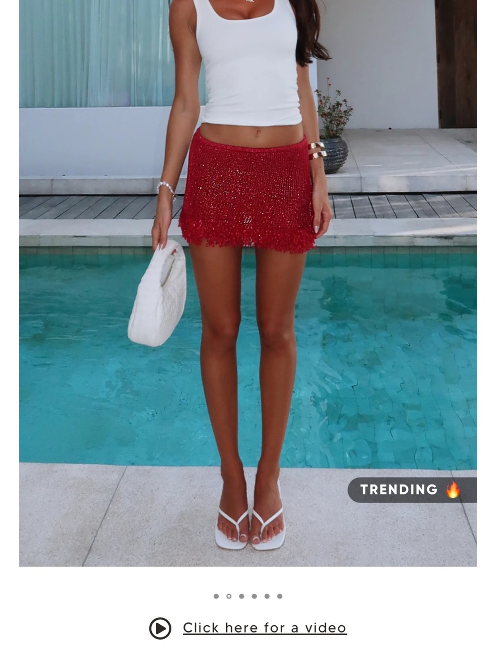 Cha Cha Knit Mini Skirt - Raspberry - Picture 4 of 4